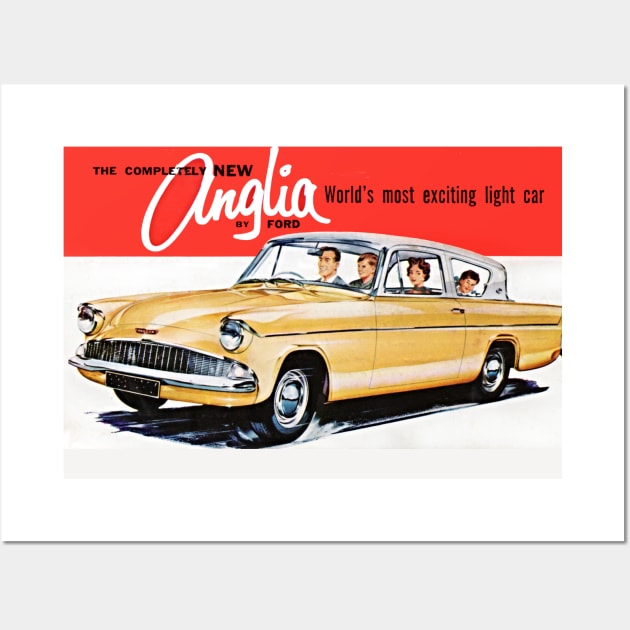 Ford Anglia Wall Art by Midcenturydave
